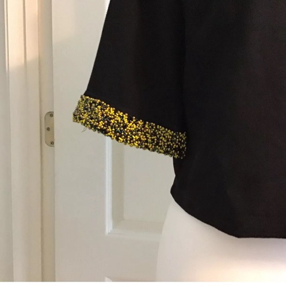 Maac London Lavel Beaded Cropped Blouse Small - Picture 2 of 7